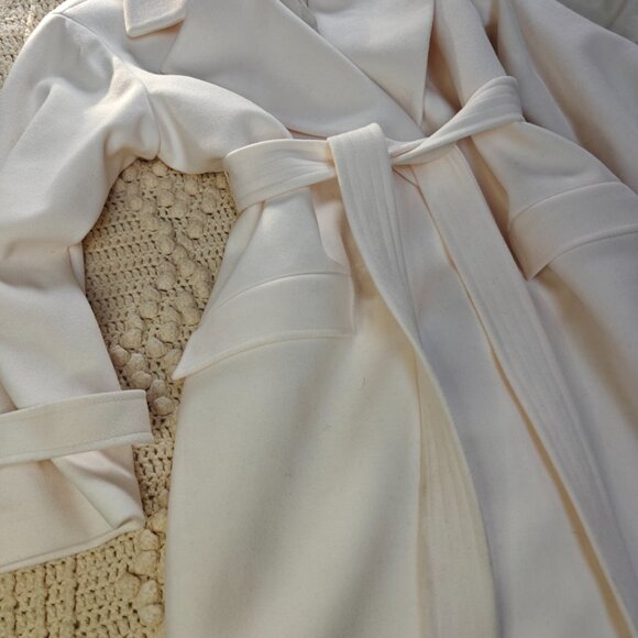 Express Belted Wrap Front Coat, Swan (Ivory-Off-White), Large(NWT) - Picture 5 of 16